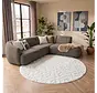Sofia Modern Crème Rond vloerkleed