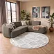 Sofia Modern Crème/Grijs Rond vloerkleed