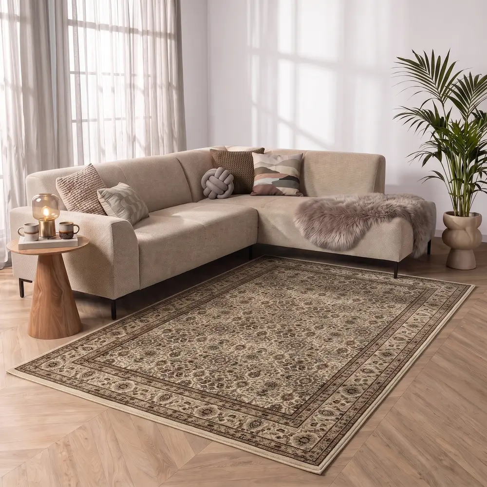 Bukhara Klassiek Beige vloerkleed - Oosters Motief