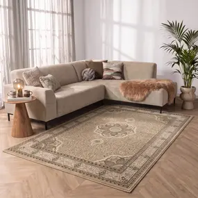 Bukhara Klassiek Beige vloerkleed - Oosters Motief