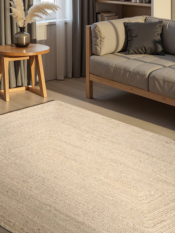 Jute vloerkleed - Juno Wit Jute vloerkleed - Juno Wit