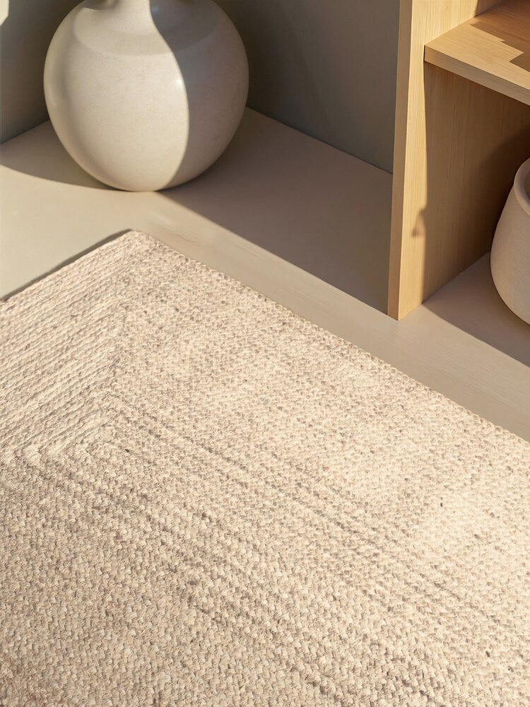 Jute vloerkleed - Juno Wit Jute vloerkleed - Juno Wit