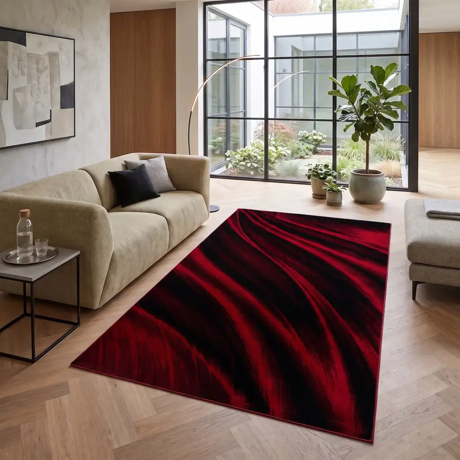 Torino Modern vloerkleed - rood Torino Modern vloerkleed - rood