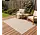 Tenedo Indoor & Outdoor Beige vloerkleed - Geruit