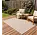Tenedo Indoor & Outdoor Beige vloerkleed - Geruit