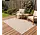 Tenedo Indoor & Outdoor Beige vloerkleed - Geruit