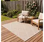 Tenedo Indoor & Outdoor Beige vloerkleed - Geruit