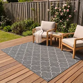 Tenedo Indoor & Outdoor Grijs vloerkleed - Barok Design Tenedo Indoor & Outdoor Grijs vloerkleed - Barok Design