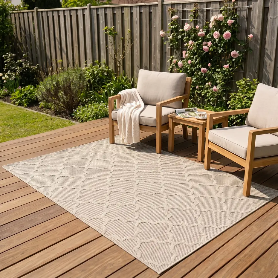 Tenedo Indoor & Outdoor Beige vloerkleed - Barok Design Tenedo Indoor & Outdoor Beige vloerkleed - Barok Design