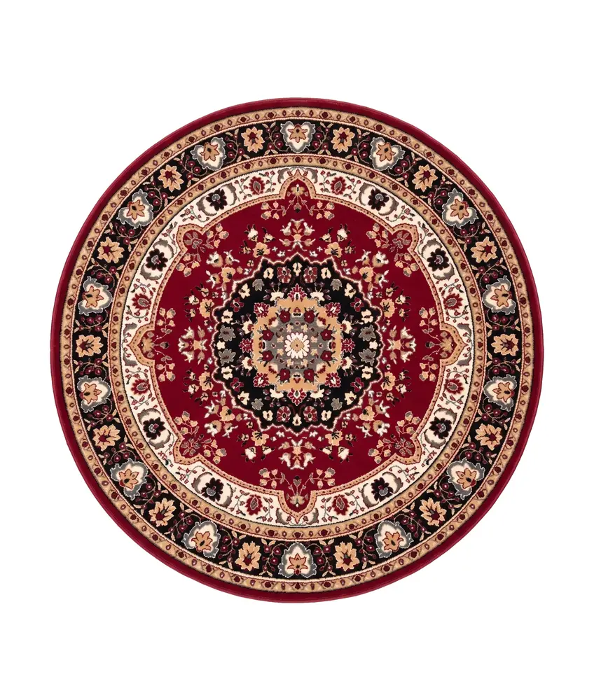 Rond klassiek vloerkleed - Tabriz Perzisch Rood Rond klassiek vloerkleed - Tabriz Perzisch Rood