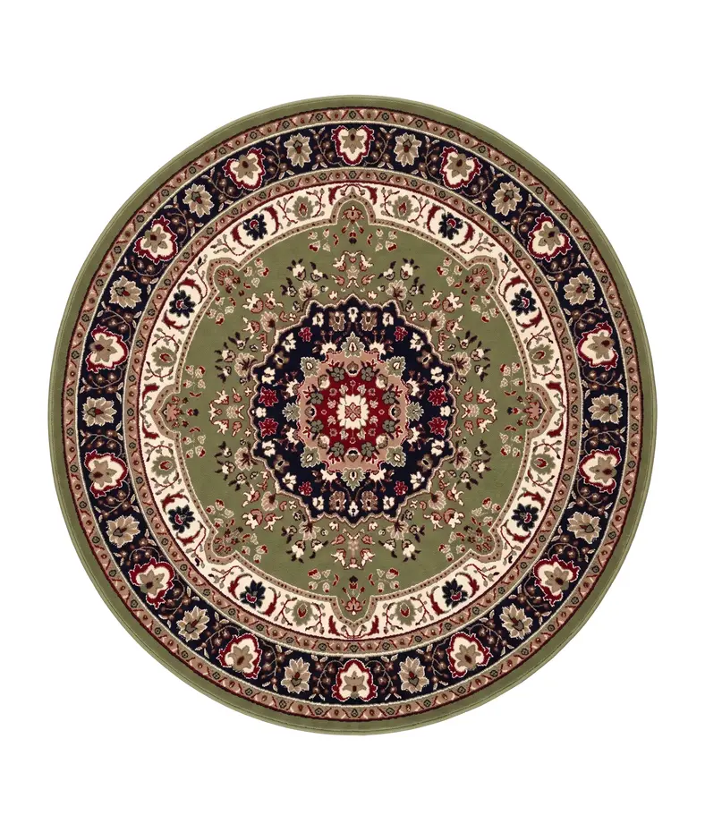 Rond klassiek vloerkleed - Tabriz Perzisch Groen