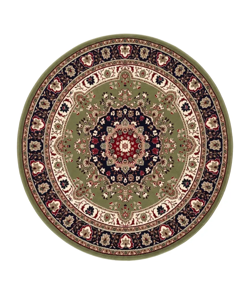 Rond klassiek vloerkleed - Tabriz Perzisch Groen