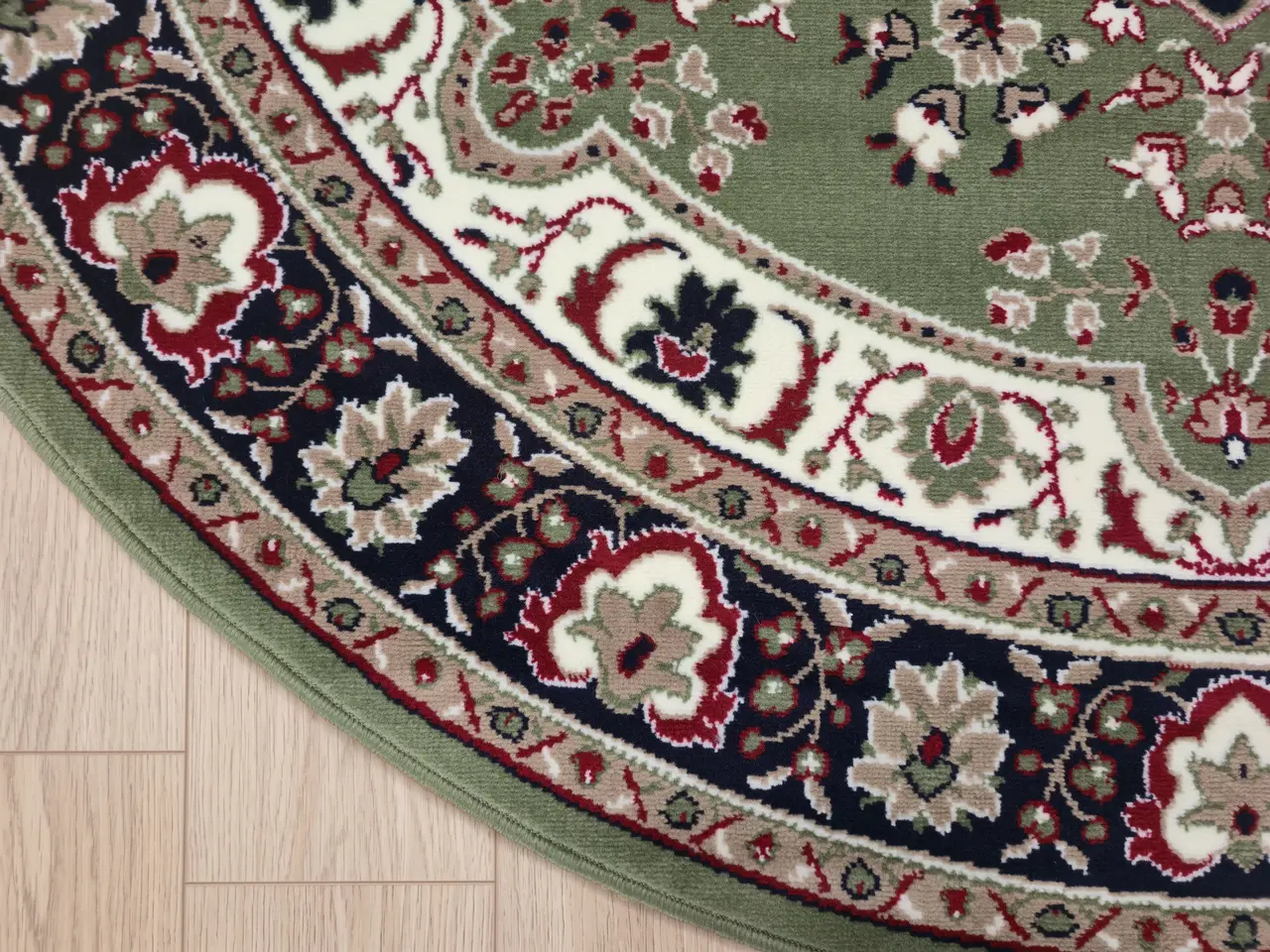 Rond klassiek vloerkleed - Tabriz Perzisch Groen