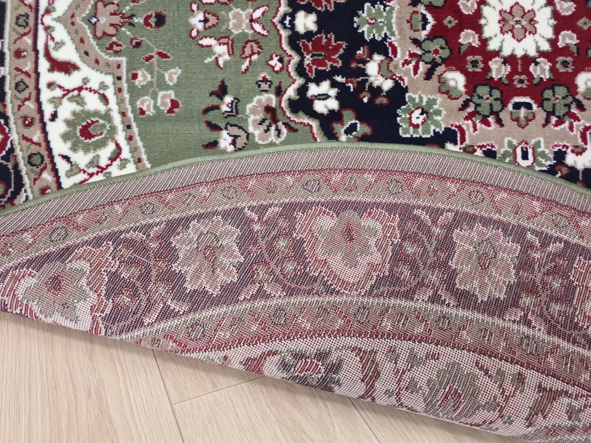 Rond klassiek vloerkleed - Tabriz Perzisch Groen