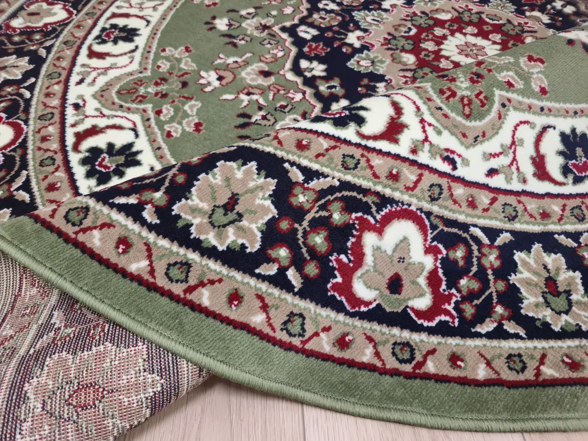 Rond klassiek vloerkleed - Tabriz Perzisch Groen