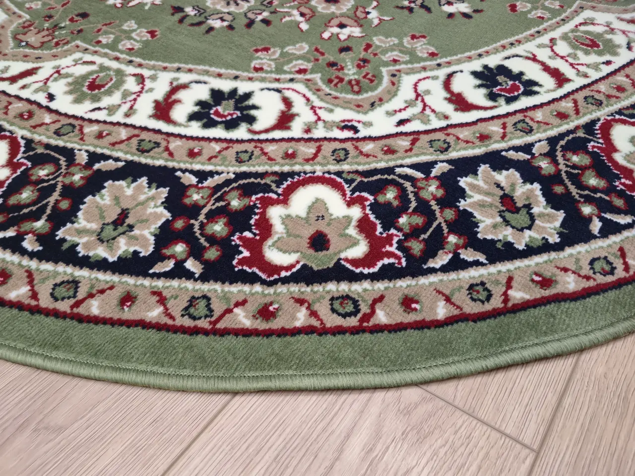Rond klassiek vloerkleed - Tabriz Perzisch Groen