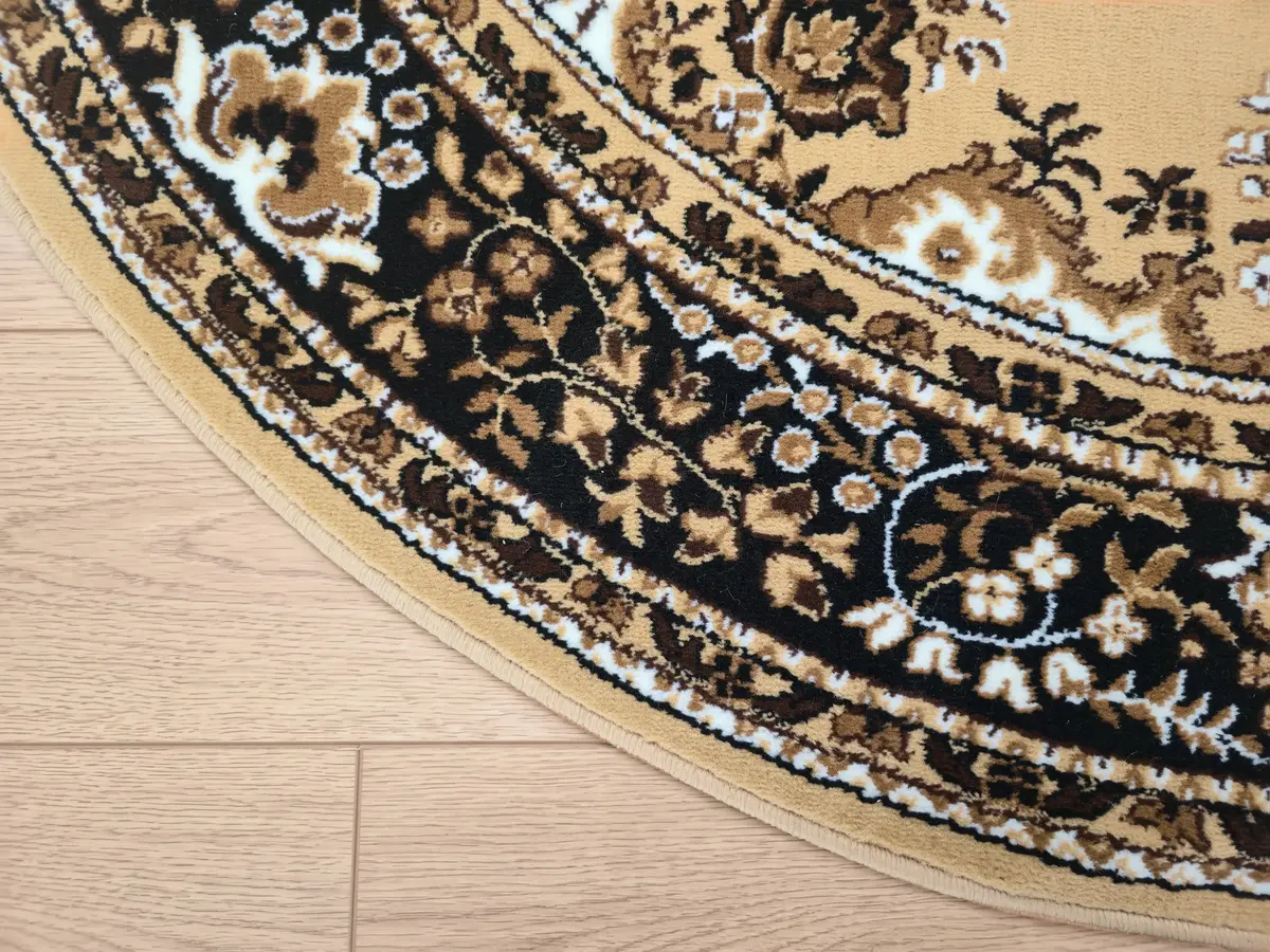 Rond klassiek vloerkleed - Tabriz Perzisch Beige Rond klassiek vloerkleed - Tabriz Perzisch Beige