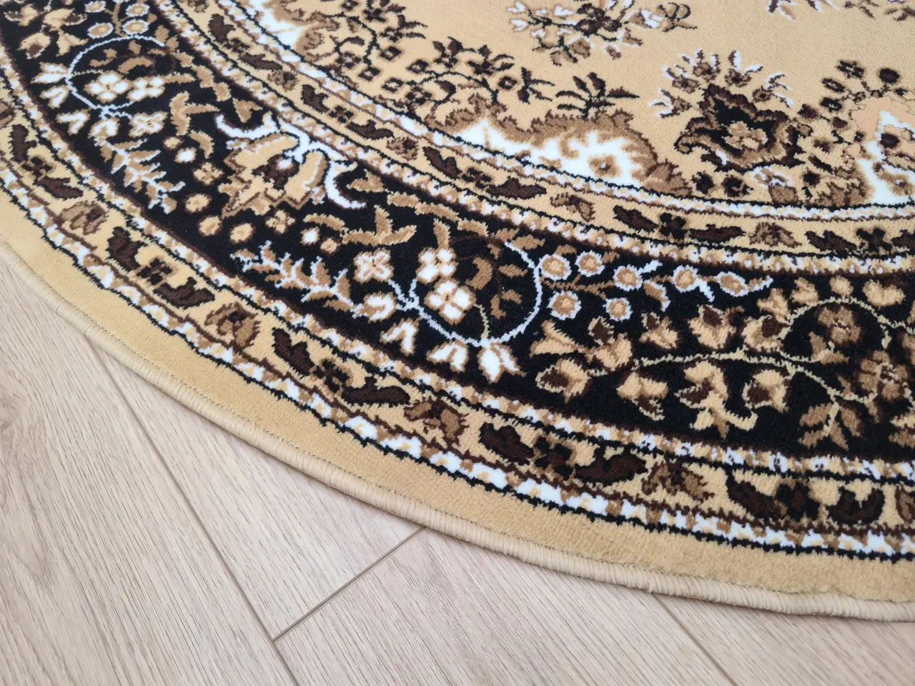 Rond klassiek vloerkleed - Tabriz Perzisch Beige Rond klassiek vloerkleed - Tabriz Perzisch Beige