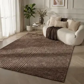 Modern vloerkleed - Eliora Japandi Bruin