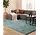 Azure Hoogpolig Aqua Blauw vloerkleed - Effen