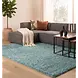 Azure Hoogpolig Aqua Blauw vloerkleed - Effen