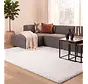 Azure Hoogpolig Wit vloerkleed - Effen