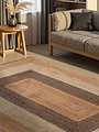 Jute vloerkleed - Juno Naturel/Taupe