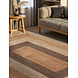 Jute vloerkleed - Juno Naturel/Taupe Jute vloerkleed - Juno Naturel/Taupe