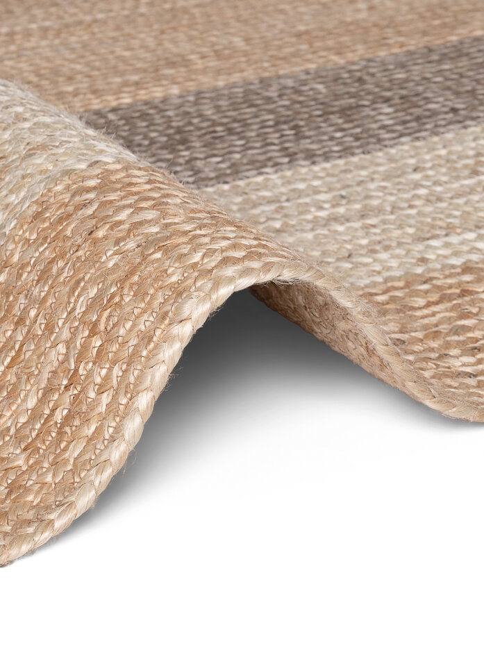 Jute vloerkleed - Juno Naturel/Taupe Jute vloerkleed - Juno Naturel/Taupe