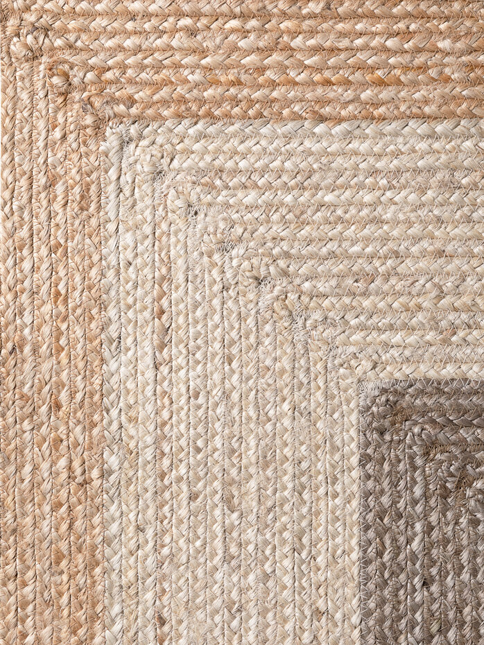 Jute vloerkleed - Juno Naturel/Taupe Jute vloerkleed - Juno Naturel/Taupe