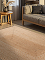 Jute vloerkleed - Juno Gestreept Naturel/Wit