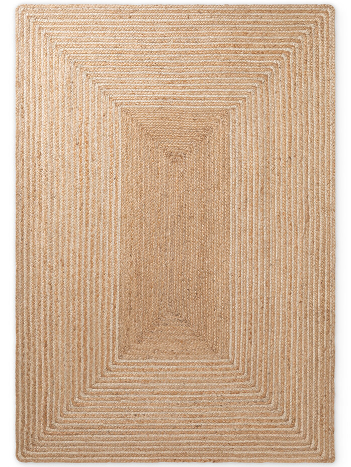 Jute vloerkleed - Juno Gestreept Naturel/Wit Jute vloerkleed - Juno Gestreept Naturel/Wit