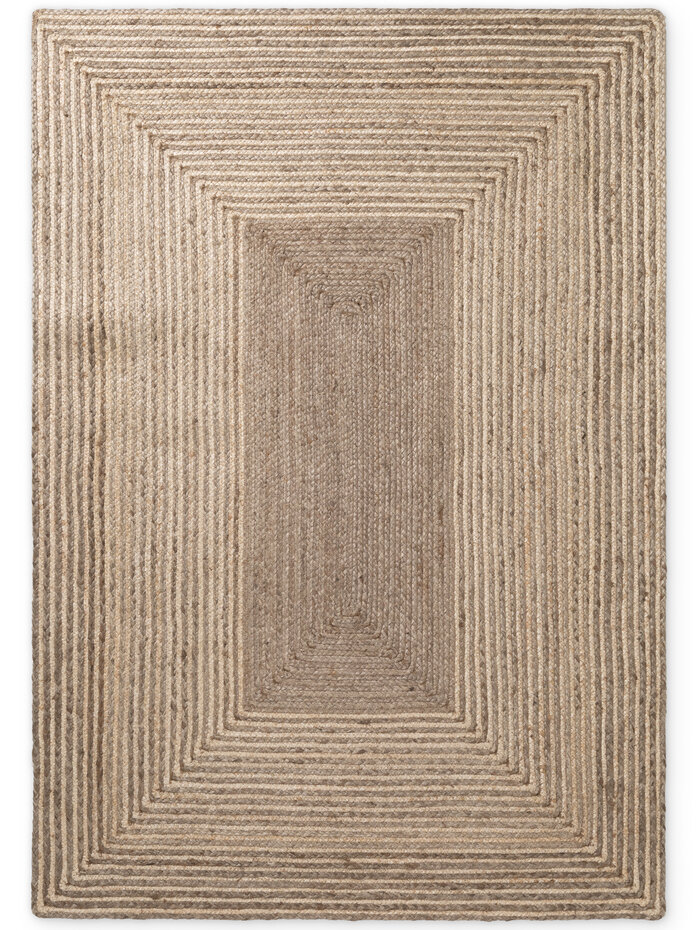 Jute vloerkleed - Juno Gestreept Taupe/Beige
