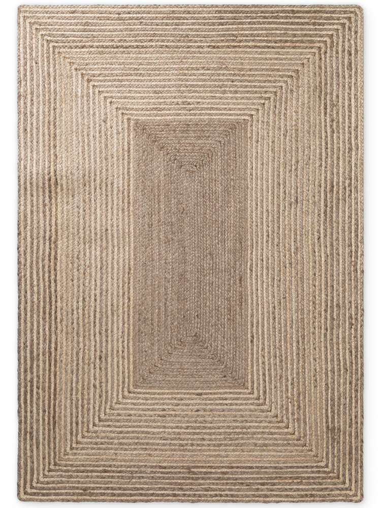 Jute vloerkleed - Juno Gestreept Taupe/Beige