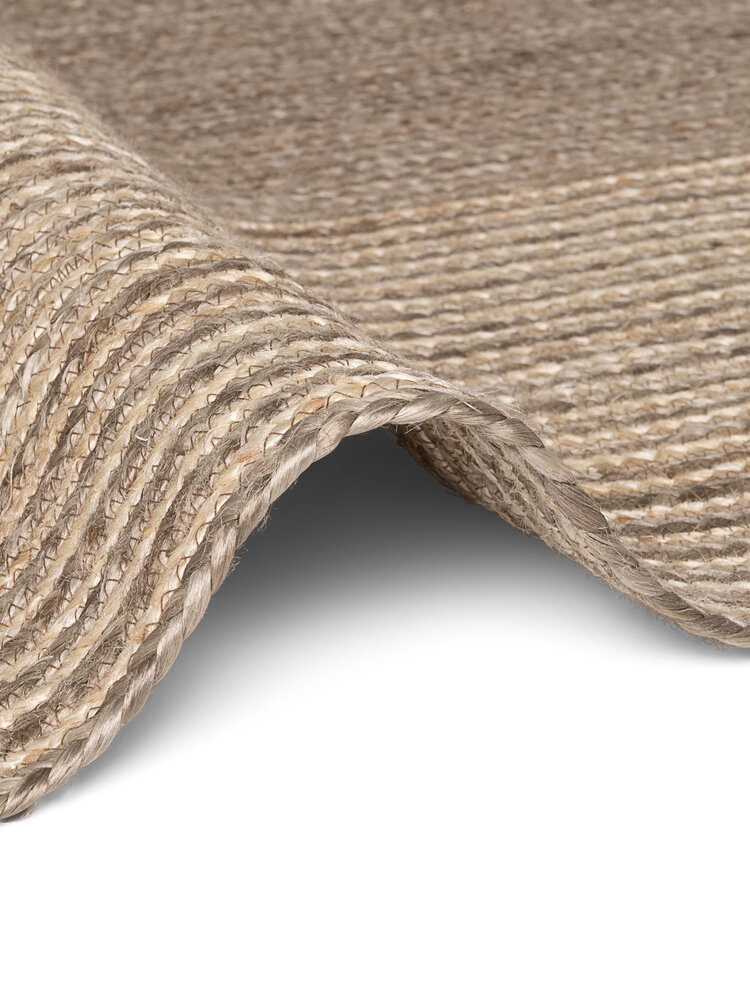 Jute vloerkleed - Juno Gestreept Taupe/Beige