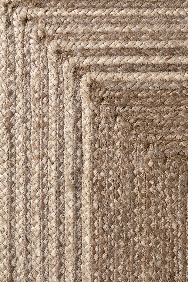 Jute vloerkleed - Juno Gestreept Taupe/Beige