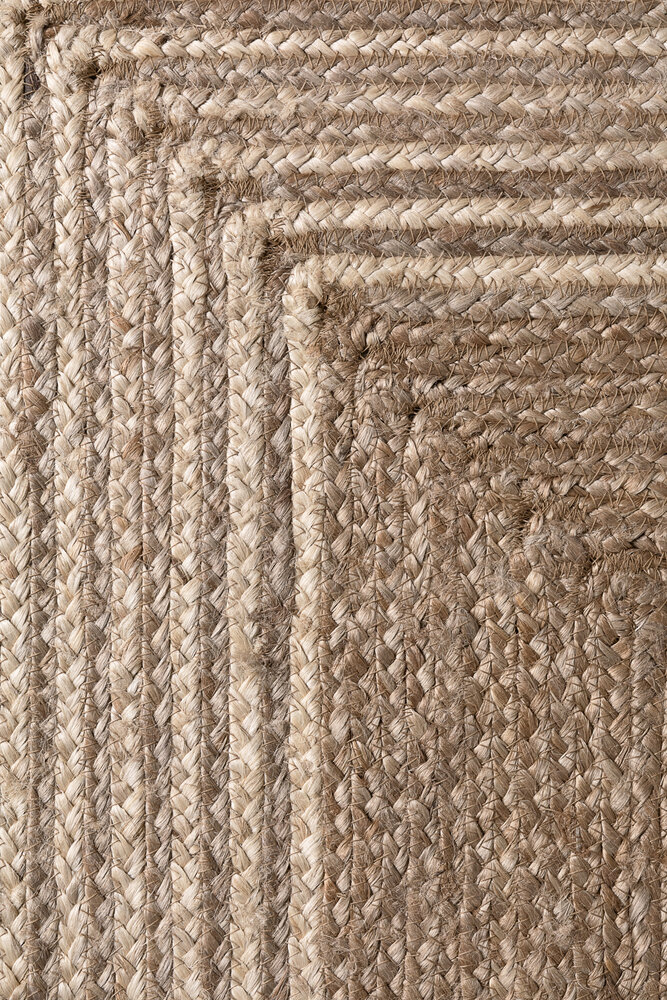 Jute vloerkleed - Juno Gestreept Taupe/Beige