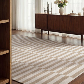 Wollen vloerkleed - Vika Beige/Wit Wollen vloerkleed - Vika Beige/Wit