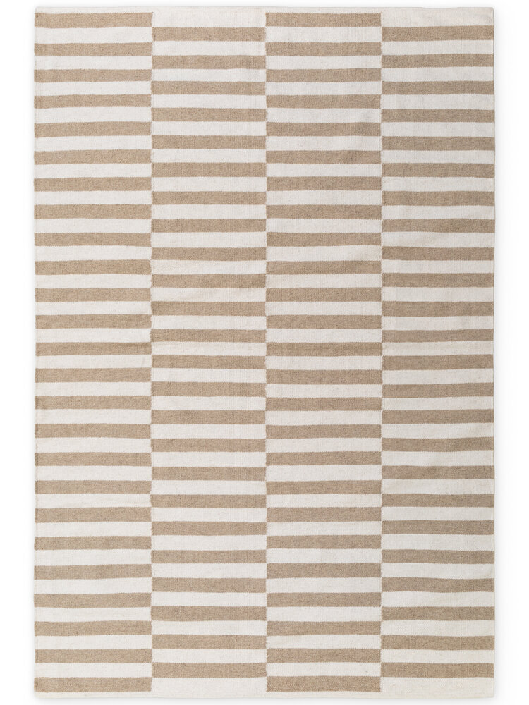 Wollen vloerkleed - Vika Beige/Wit Wollen vloerkleed - Vika Beige/Wit
