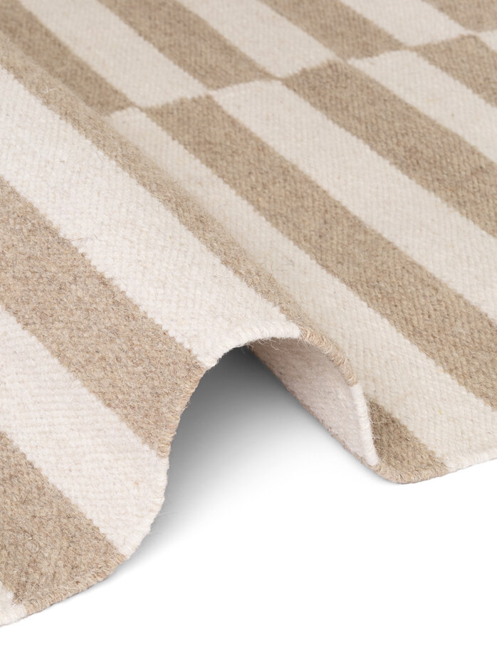 Wollen vloerkleed - Vika Beige/Wit Wollen vloerkleed - Vika Beige/Wit