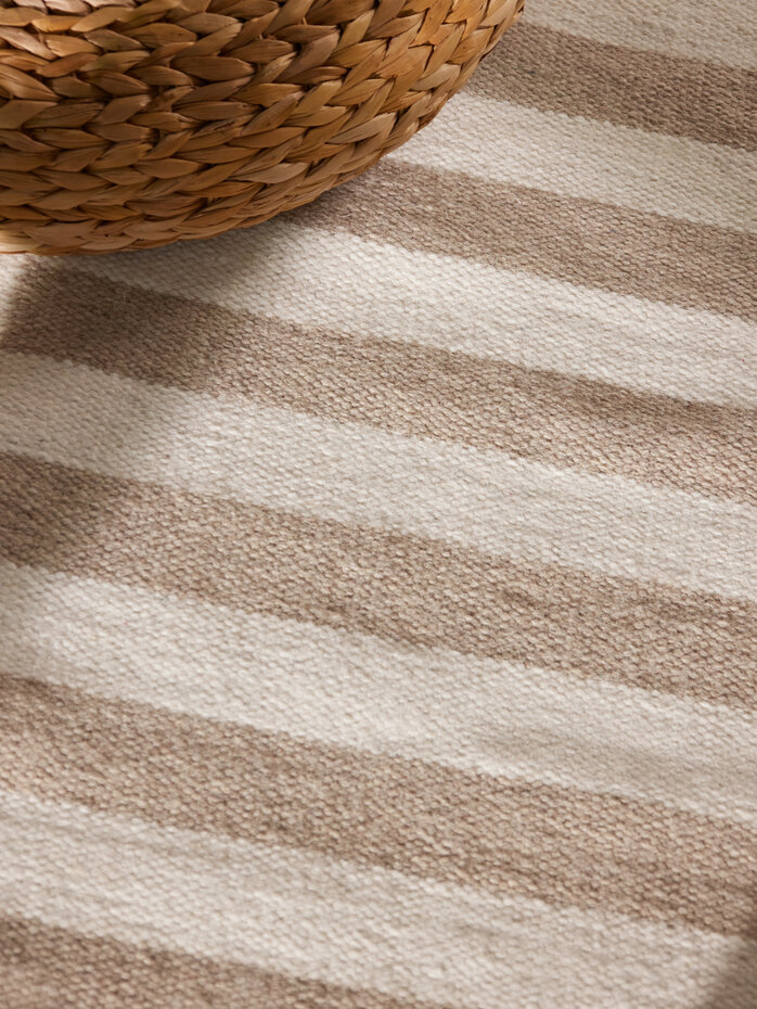 Wollen vloerkleed - Vika Beige/Wit Wollen vloerkleed - Vika Beige/Wit