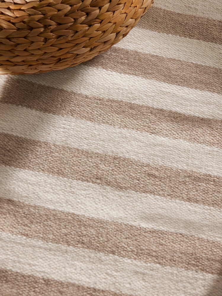Wollen vloerkleed - Vika Beige/Wit Wollen vloerkleed - Vika Beige/Wit