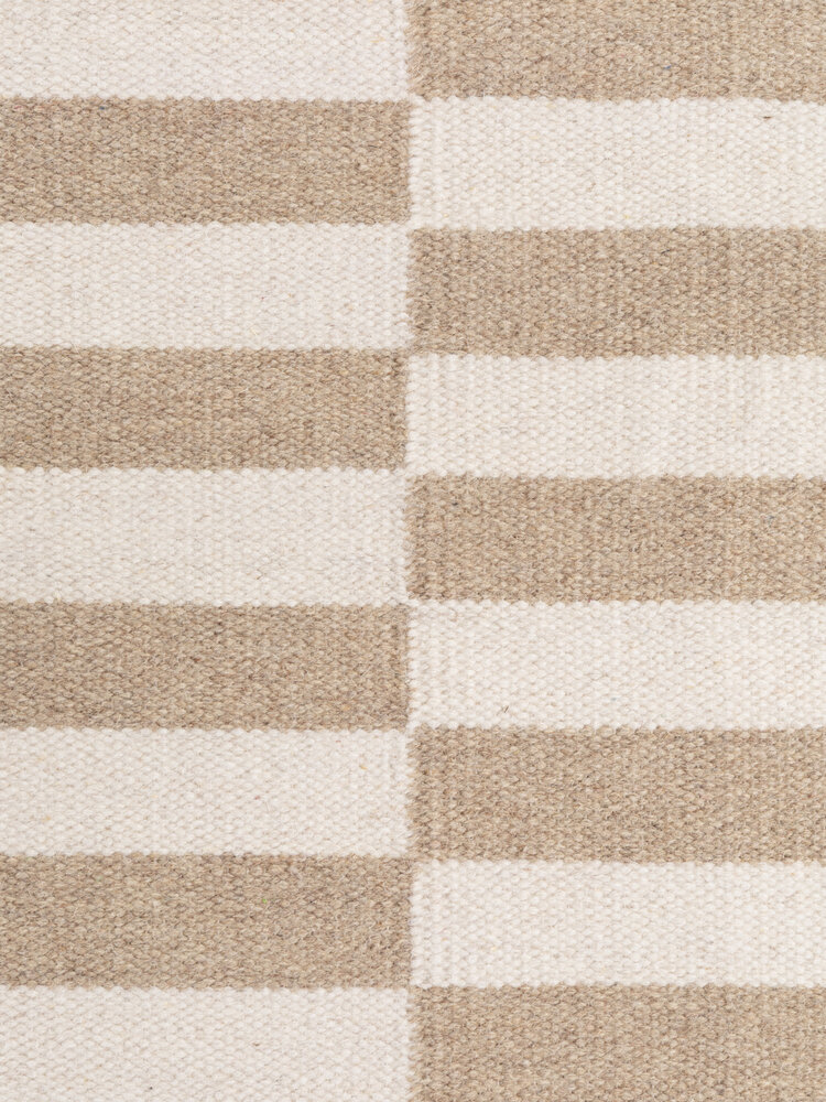 Wollen vloerkleed - Vika Beige/Wit Wollen vloerkleed - Vika Beige/Wit
