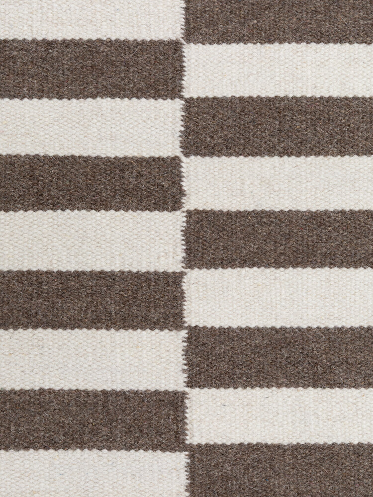 Wollen vloerkleed - Vika Bruin/Wit Wollen vloerkleed - Vika Bruin/Wit