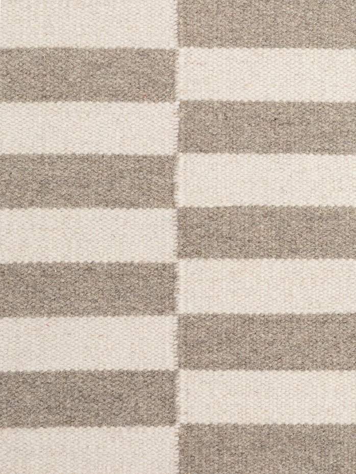 Wollen vloerkleed - Vika Taupe/Wit Wollen vloerkleed - Vika Taupe/Wit