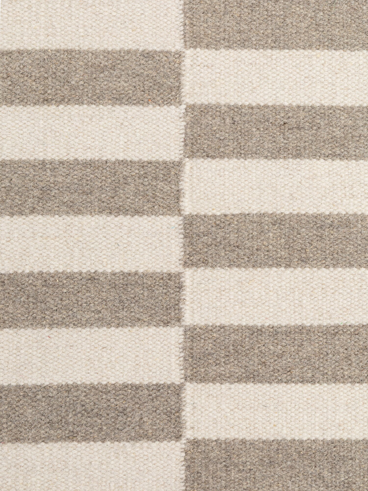 Wollen vloerkleed - Vika Taupe/Wit Wollen vloerkleed - Vika Taupe/Wit