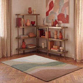 Ted Baker Abstract wollen vloerkleed - Chelsea Flood Creme/Kleurrijk