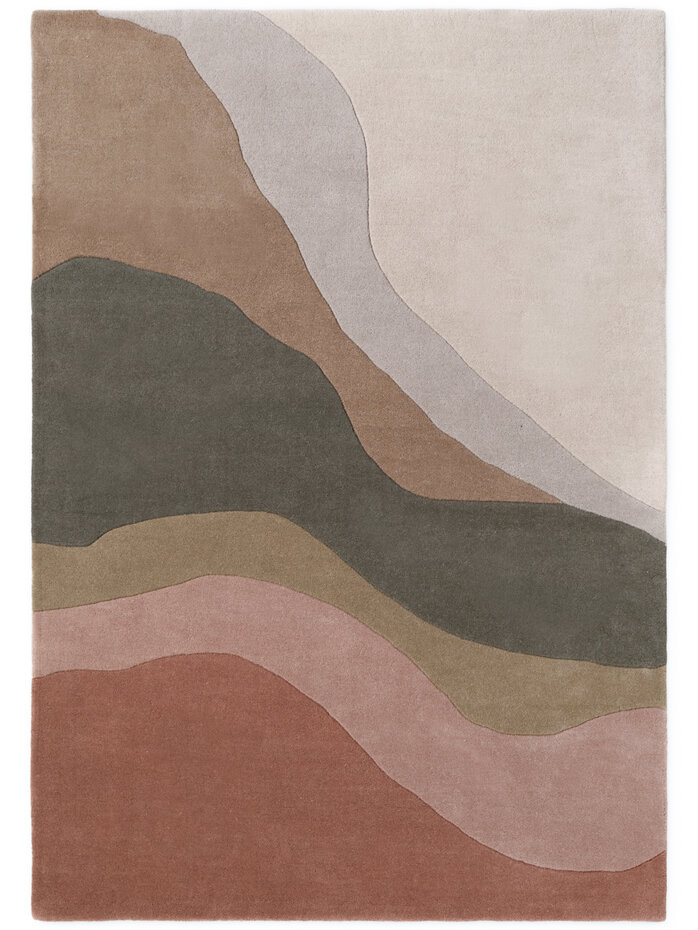Abstract wollen vloerkleed - Chelsea Flood Creme/Kleurrijk Abstract wollen vloerkleed - Chelsea Flood Creme/Kleurrijk