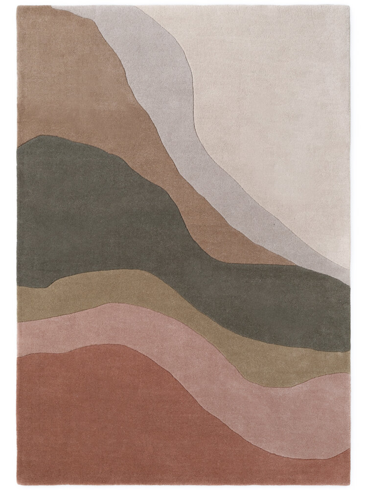 Abstract wollen vloerkleed - Chelsea Flood Creme/Kleurrijk Abstract wollen vloerkleed - Chelsea Flood Creme/Kleurrijk
