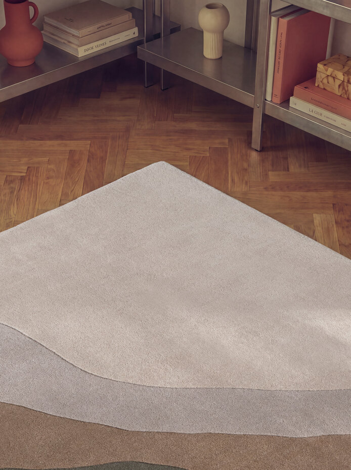 Abstract wollen vloerkleed - Chelsea Flood Creme/Kleurrijk Abstract wollen vloerkleed - Chelsea Flood Creme/Kleurrijk